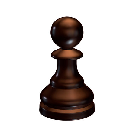 3d illustration of isolated chess game figurineの写真素材