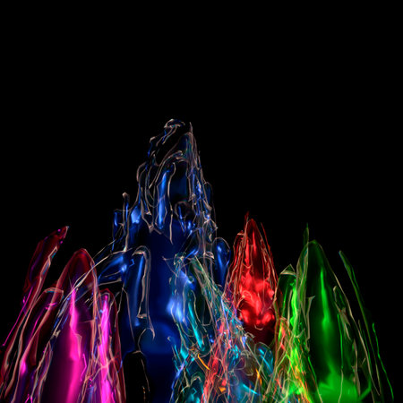 3d iilustration of visual effect with lightの写真素材