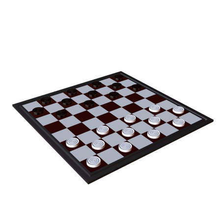 3d illustration of chess  situation with boardの写真素材