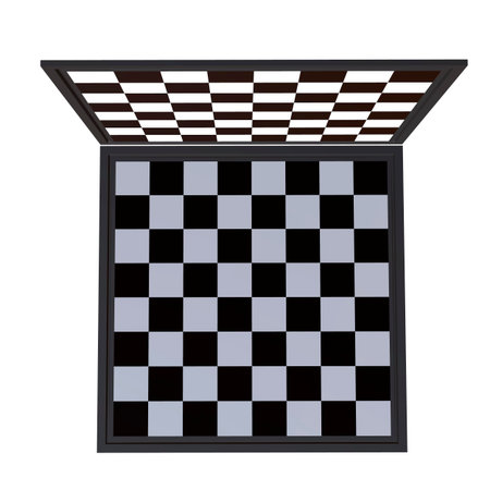 3d illustration of chess  situation with boardの写真素材
