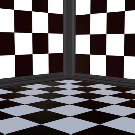 3d illustration of chess  situation with boardの写真素材