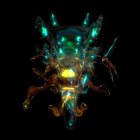3d iilustration of visual effect with lightの写真素材