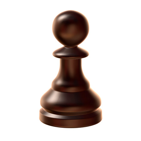 3d illustration of isolated chess game figurineの写真素材