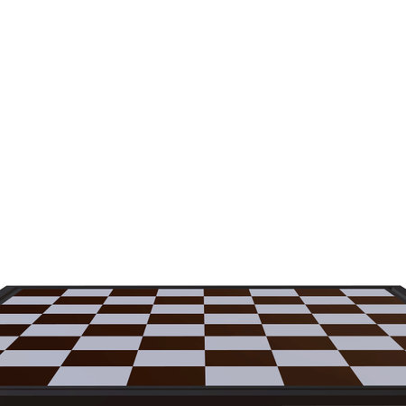 3d illustration of chess  situation with boardの写真素材