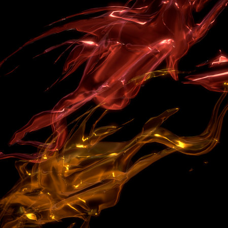 3d iilustration of visual effect with lightの写真素材