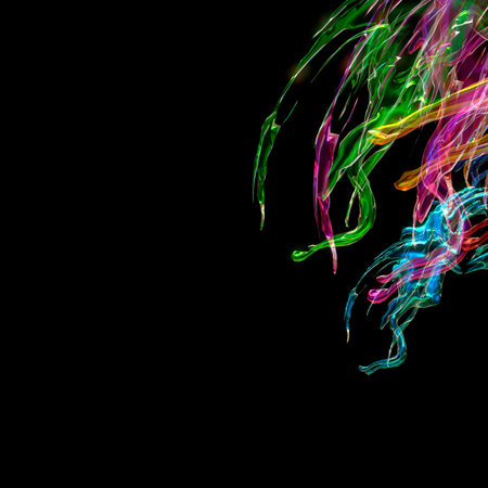 3d iilustration of visual effect with lightの写真素材