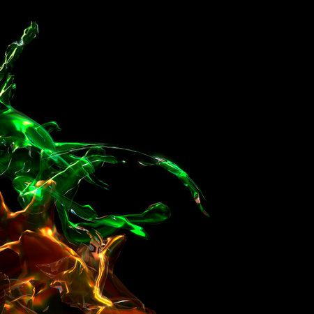 3d iilustration of visual effect with lightの写真素材