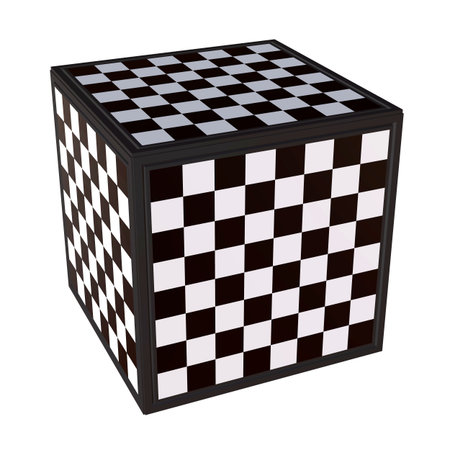 3d illustration of chess  situation with boardの写真素材