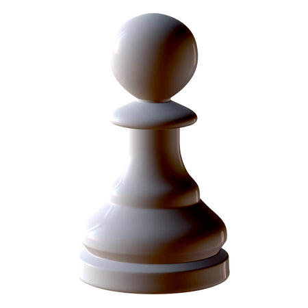 3d illustration of isolated chess game figurineの写真素材