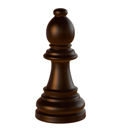 3d illustration of isolated chess game figurineの写真素材