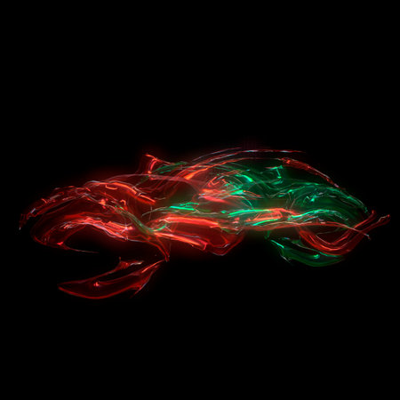 3d iilustration of visual effect with lightの写真素材