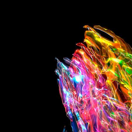 3d iilustration of visual effect with lightの写真素材