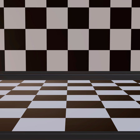 3d illustration of chess  situation with boardの写真素材