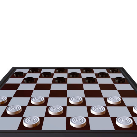 3d illustration of chess  situation with boardの写真素材