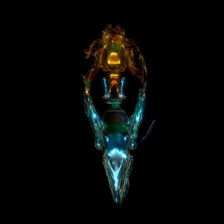 3d iilustration of visual effect with light