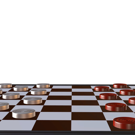 3d illustration of chess  situation with boardの写真素材