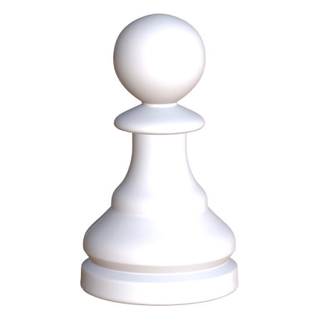 3d illustration of isolated chess game figurineの写真素材