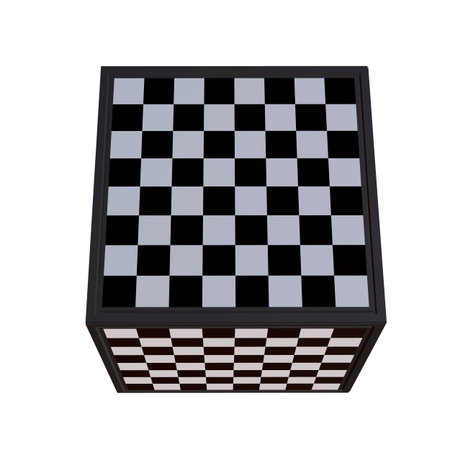 3d illustration of chess  situation with boardの写真素材