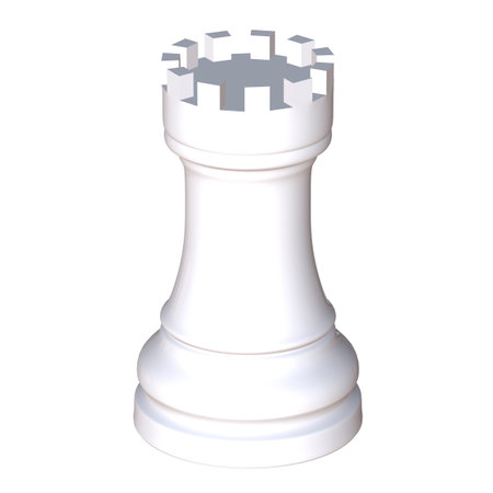 3d illustration of isolated chess game figurineの写真素材
