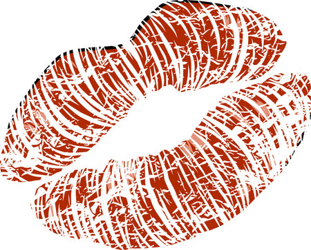 Woman s mouth with glossy sexy lips. Vector Illustrationのイラスト素材
