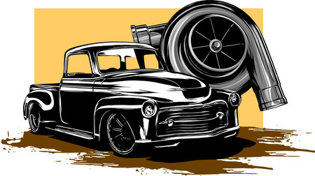 vector illustration Turbo on isolated white backgroundのイラスト素材