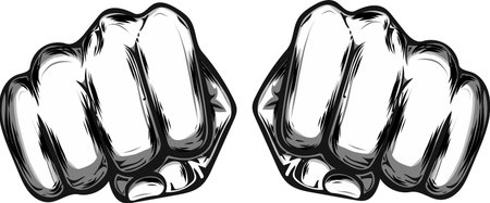 Fist male hand, proletarian protest symbol. Power signのイラスト素材