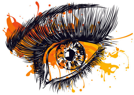 Beautiful Women Eyes with make upのイラスト素材