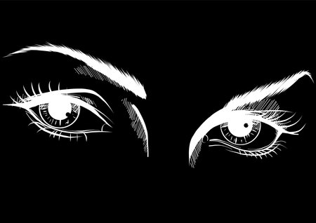 Beautiful Women Eyes with make upのイラスト素材