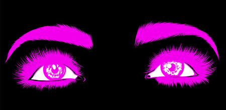 Beautiful Women Eyes with make upのイラスト素材