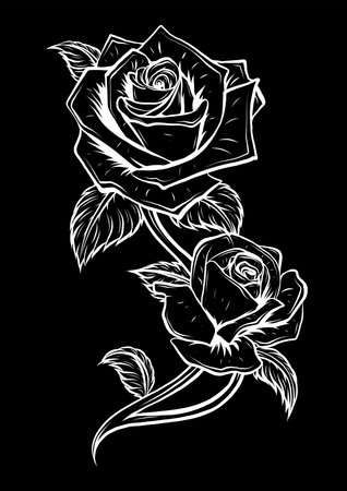 beautiful bouquet with red roses and leaves. Floral arrangement. design greeting card and invitation of the wedding, birthday, Valentine s Day, mother s day and other holidayのイラスト素材