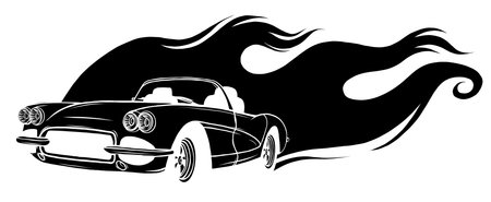 black gradiented car, vector illustrationのイラスト素材