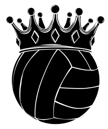 Sports Volleyball Emblem Design Element Logo vectorのイラスト素材