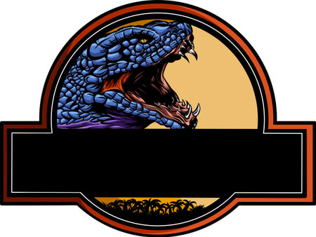 vector logo Cobra head - color illustration designのイラスト素材