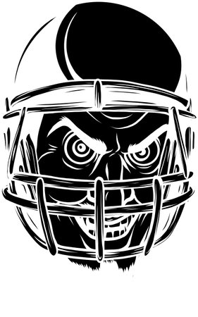vector illustration of American football player emoticonのイラスト素材