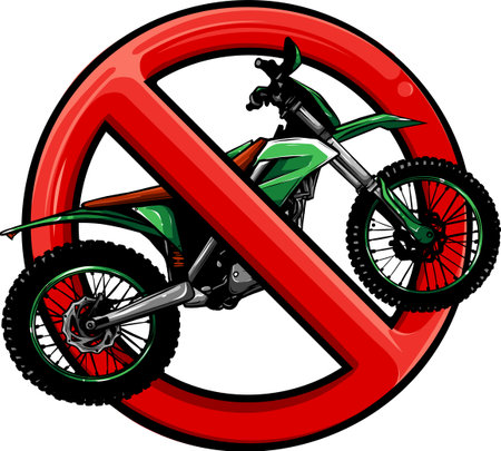 symbol Motorcycle Forbidden Icon Vector illustration designのイラスト素材