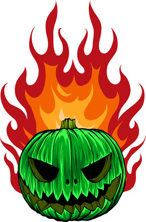 Halloween pumpkin icon. vector illustration on white background. digital hand drawのイラスト素材