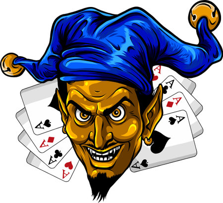 clown head vector illustration on white backgroundのイラスト素材