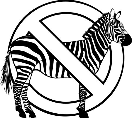 vector illustration of monochrome Horse on white backgroundのイラスト素材