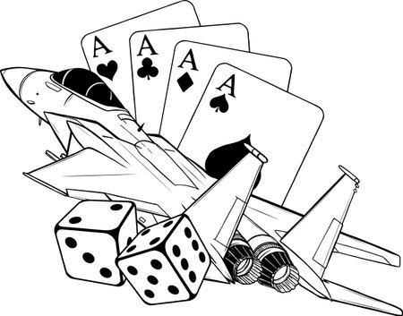 monochrome American Fighter Jet in Full Flight Black and Whiteのイラスト素材