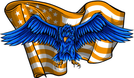 hand draw of eagle vector illustration designのイラスト素材