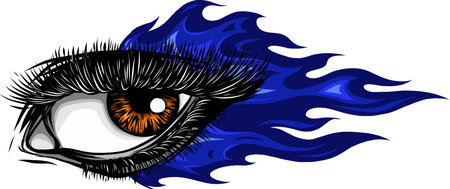 Beautiful woman eye draw vector illustration designのイラスト素材