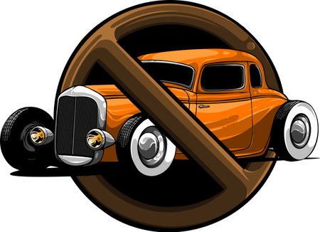 draw of hot rod car vector illustration designのイラスト素材