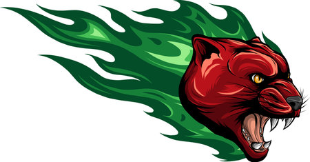 animal head of Cougar vector illustration designのイラスト素材