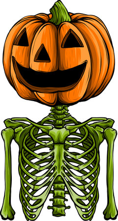 Halloween pumpkin icon. Vector. Autumn symbol. Flat design. Halloween scary pumpkin with smile, happy face. Orange squash silhouette isolated on white background. Cartoon colorful illustration.のイラスト素材