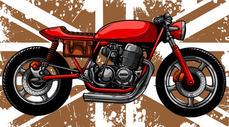 Cafe racer motor bike vector illustration designのイラスト素材