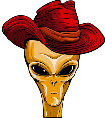 Alien head. vector illustration design of extraterrestrial humanoidのイラスト素材