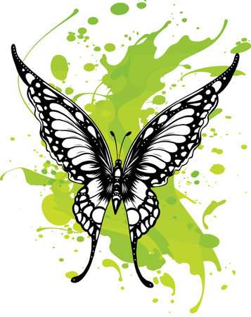 Butterfly with colorful wings. Vector illustration designのイラスト素材