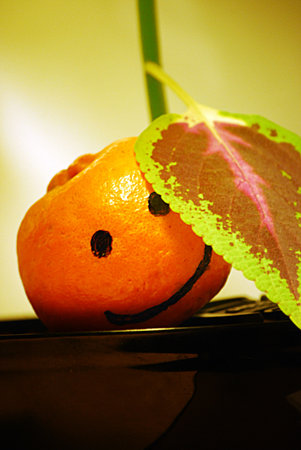 orange smileの写真素材