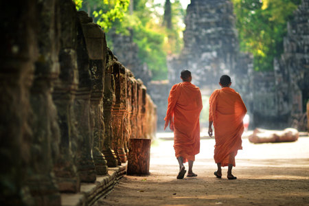 Angkor monkのeditorial素材