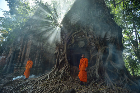 Angkor monkのeditorial素材